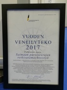 Vuoden veneilyteko 2017. Saimaan Pursiseurojen yhteistyö. Klikkaamalla kuvaa saat suurennoksen.